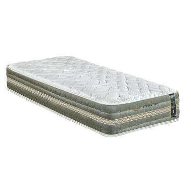 Imagem de Colchão Solteirão King Koil Mola Ensacada Attraction 27x96x203cm Cinza/Branco
