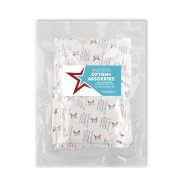 Imagem de PackFreshUSA: Pacote com 10 – Pacotes absorventes de oxigênio de 2000 cc – Preservação de alimentos – Guia de armazenamento de alimentos de longo prazo incluído