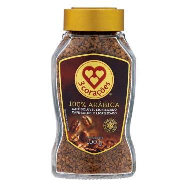 Imagem de Café Solúvel Liofilizado 3 Corações 100% Arábica 100g