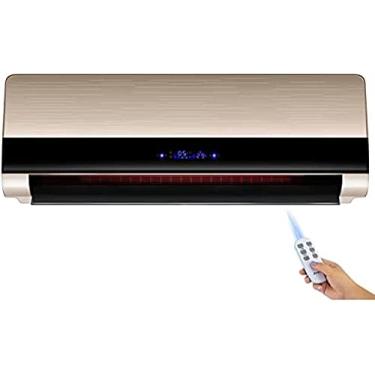 Imagem de Aquecedor elétrico montado na parede 3000 W 3 configurações de calor - Aquecedor de ventilador de parede de aquecimento cerâmico PTC com função de temporizador de controle remoto Display LED