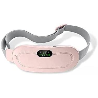 Imagem de Almofada de aquecimento menstrual, dispositivo de cinto elétrico, massageador abdominal, convulsão, vibração, cinto de aquecimento uterino inteligente para aliviar dor lombar, rosa