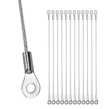 Imagem de Biaungdo 12 peças de corda de retenção de porta de armário de 25 cm/10 polegadas, cabo de retenção de aço inoxidável, limitador de dobradiça de armário flexível, limitador de ângulo de abertura de