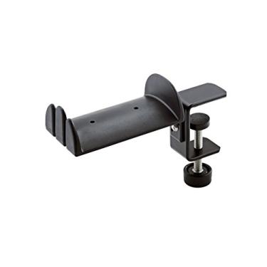 Imagem de K&M Konig & Meyer 16090.000.55 Suporte de mesa para fone de ouvido, braço acolchoado de borracha protetora, suporte de mesa/prateleira, design de aço, acessório para fone de ouvido com fone de ouvido,
