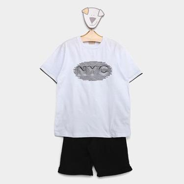 Imagem de Conjunto Infantil Milon Bermuda e Camiseta NYC Menino 2 Peças-Masculino
