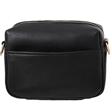 Imagem de Bolsa tiracolo com alça ajustável pequena bolsa de ombro casual para treino, corrida, viagem, caminhada, Preto
