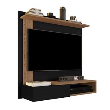 Imagem de Painel Sala Para TV Até 32 Polegadas Turim - Cor: Preto com Freijó - Lojas K7 Móveis