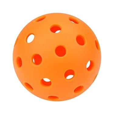 Imagem de Bola Pickleball Durável Padrão Profissional Pequenos Furos Perfurados com Precisão Bola Golfe 74mm para Torneios ao Ar Livre, laranja