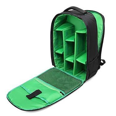 Imagem de winvin Mochila impermeável para câmera SLR/DSLR bolsa de ombro bolsa de viagem para lentes digitais Canon, Nikon, Sony (grande, verde)