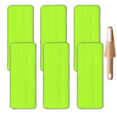 Imagem de 6 refis de reposição para esfregão compatíveis com o esfregão Libman Rinse 'n Wring e acessórios do sistema de balde, almofadas de cabeça de esfregão de pano de microfibra laváveis para uso úmido e