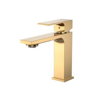 Imagem de BRACCI Misturador Monocomando Vercci Slim Baixo (Dourado)