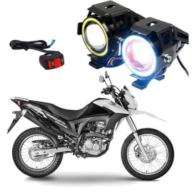 Imagem de Kit Farol de Milha Angel Eye U7 Moto Honda NXR 160 BROS 2004 -2012 201