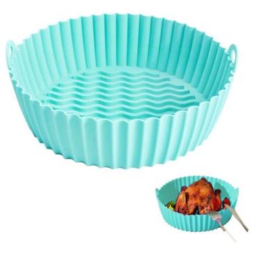 Imagem de Forma Silicone Air Fryer Forno Microondas Fritadeira - Tesla Store, Az