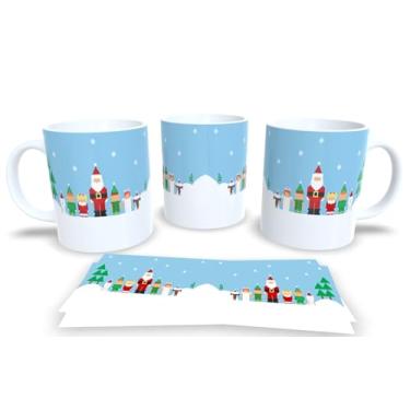 Imagem de Canecas de Porcelana Branca Personalizadas Papai Noel 7 (Mod.133)