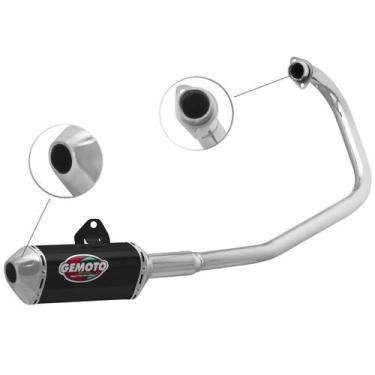 Imagem de Escapamento Escape Gemoto Racing 3 Trioval Twister 2003 / 2008 Cromado