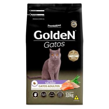 Imagem de Ração Golden Gatos Adultos Sabor Salmão 3 kg - PREMIER