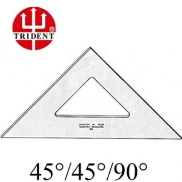 Imagem de Jogo de Esquadros Trident sem escala 45º e 60º 2532/2632 32cm