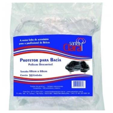 Imagem de Protetor Descartavel 50un  Para Bacia  Pedicure Santa Clara, PROTETOR 