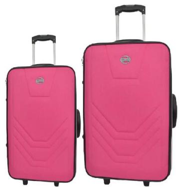 Imagem de Kit conjunto 2 malas viagem village anac - média e pequena, Fúcsia