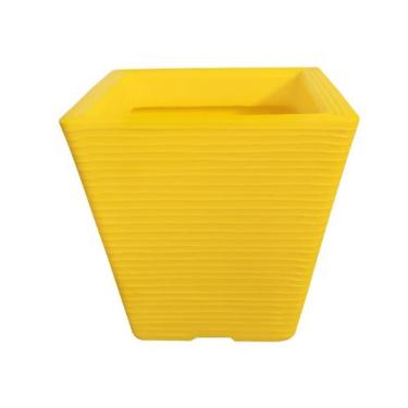 Imagem de Vaso De Planta Quadrado Decorativo Polietileno 30X30 Amarelo - Foster 