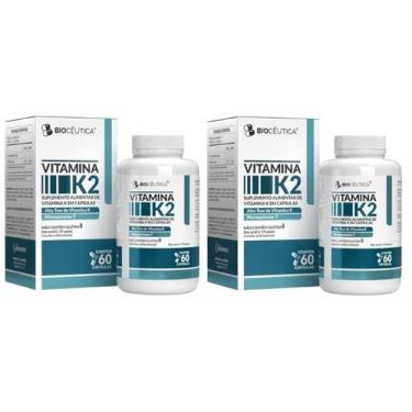 Imagem de Kit 2x Vitamina K2 Menaquinona 60 Capsulas Bioceutica - Bio Instinto, 