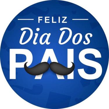 Imagem de Painel De Festa Redondo 1,50x1,50 - Feliz Dia dos Pais Bigode 003 - Vi