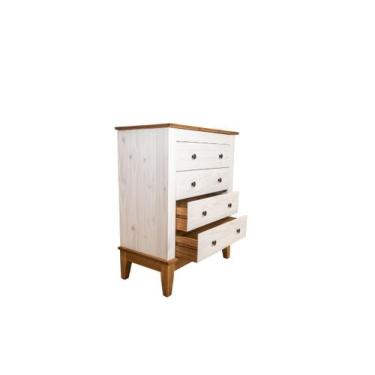 Imagem de Cômoda verão 4 gavetas branca - ALINA DECORA