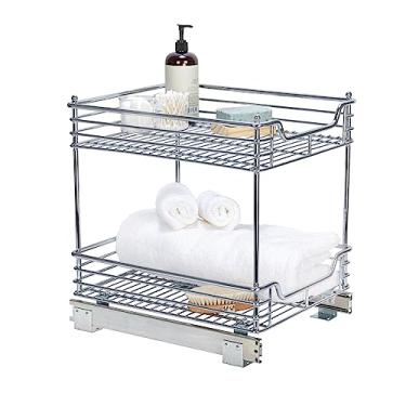 Imagem de Household Essentials C21417-1 Glidez Organizador deslizante de 2 camadas - Prateleira de armário de puxar - 36 cm de largura