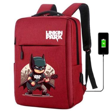 Imagem de Mochila USB Escolar Estampa Infantil Batman Notebooks, Trabalho Escola