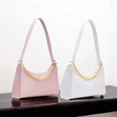 Imagem de Kit 2 Bolsas Baguetes Corrente Feminina Pequena de Ombro e de Mão - MV