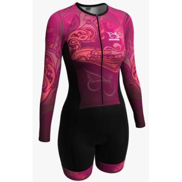 Imagem de Macaquinho Ciclismo Bikewings Rosa Rubro, GG