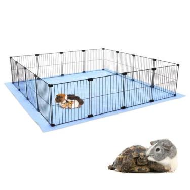 Imagem de Cercado Aramado Porquinho da Índia 120x120 Cm Malha Estreita 2,5x15cm 