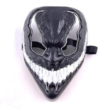 Imagem de Máscara Led Venom Aranha Festa Carnaval Cosplay Halloween - MHR, Branc