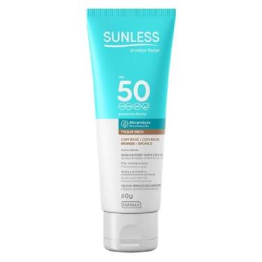 Imagem de Protetor Solar Sunless Facial Fator 50 Seco Base Bronze - Farmax