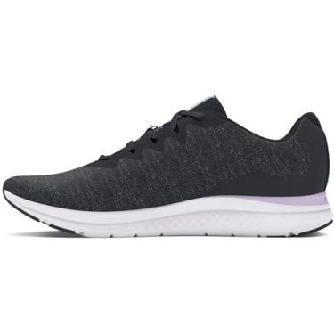 Imagem de Under Armour Tênis de corrida feminino Charged Impulse 3 Knit, (002) Preto/Preto/Roxo Sal, 5.5