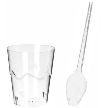 Imagem de 500 Copinho para Brigadeiro Docinho 25ml com Colherzinha - AAZ, Transl
