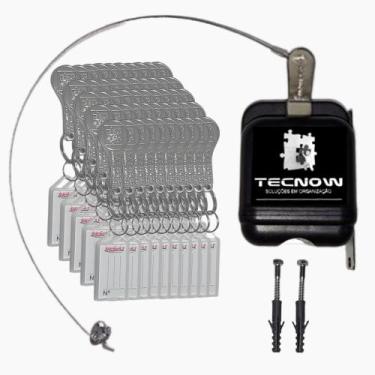 Imagem de Kit 01 Travas Tecnow para Carrinho de compras em Condominio + 50 Chave