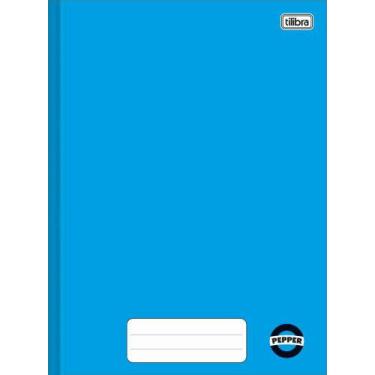 Imagem de Caderno Peq. 80 fls Azul Pepper Brochura Capa Dura Tilibra