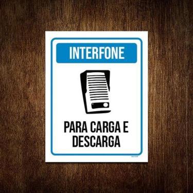 Imagem de Placa Sinalização - Interfone Carga Descarga Ml3782 18X23