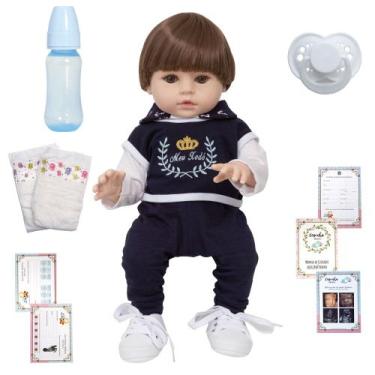 Imagem de Bebe Reborn Realista Menino Lindo Baby Pode Molhar - Cegonha Reborn Do