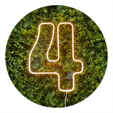 Imagem de Painel Led Neon Números 0 a 9 Acrílico Cristal 50cm Altura - Laser Leg