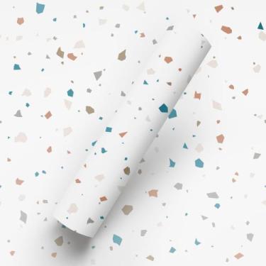 Imagem de Papel de Parede Autocolante Granilite Branco para Quarto - BAZAR DOS Q