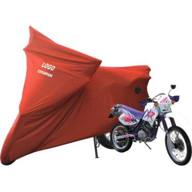 Imagem de Capa De Cobrir Moto Honda XR 200 R Sob Medidas Com Logo - Mz, Vermelha