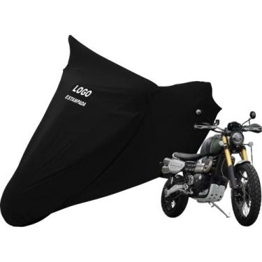 Imagem de Capa De Tecido Para Moto Triumph Scrambler Street Twin - Mz, Preta