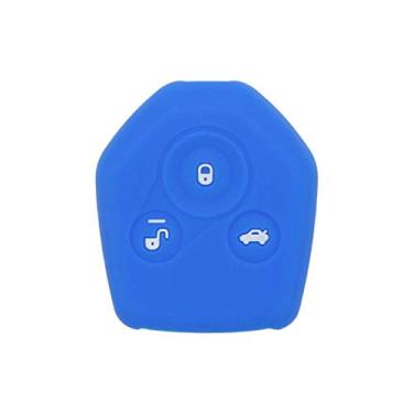 Imagem de SEGADEN Capa Protetora de Silicone Capa Suporte de Pele Jaqueta Compatível com SUBARU 3 Botões Controle Remoto Fob CV4253SEGADEN azul CV4253DB
