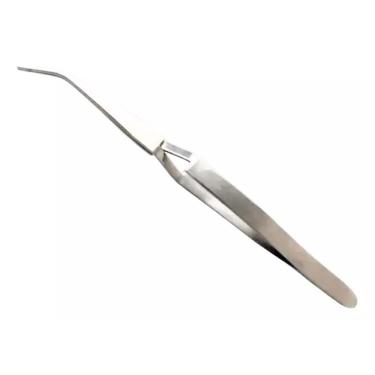 Imagem de Pinça Pressão Cruzada Bico Reto Ourives Joalheiro