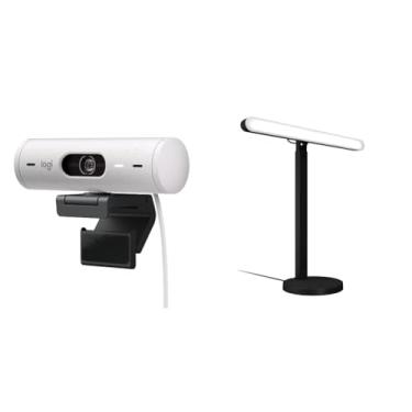 Imagem de Kit Webcam Full HD Logitech BRIO 500 Branco + Iluminação de LED Premium Logitech G Litra Beam Preto