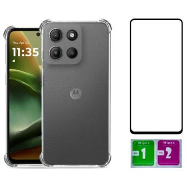 Imagem de Capa Proteção Anti Impacto Para Moto G15 + Pelicula Vidro 3d - Mustang