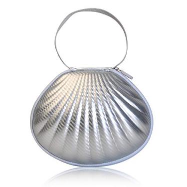 Imagem de Braiou capa rígida para viagem para autoadesivos de silicone mamas forma prótese falso seios [A-D xícara]- Portáteis cuecas organizador de sutiã bolsa de armazenamento, Siliver