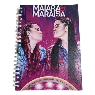 Imagem de Caderno Artista Maiara e Maraisa Wire-o Capa Dura Universitário De Fã 