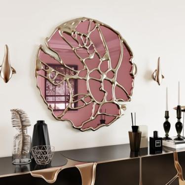 Imagem de Papel de parede metálico ouro rosa descasque e cole papel de contato rosa para armários e gavetas envoltórios de geladeira vinil aço inoxidável papel de contato autoadesivo para eletrodomésticos, 40